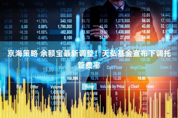 京海策略 余额宝最新调整！天弘基金宣布下调托管费率