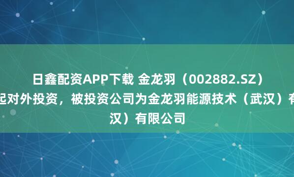 日鑫配资APP下载 金龙羽（002882.SZ）新增一起对外投资，被投资公司为金龙羽能源技术（武汉）有限公司